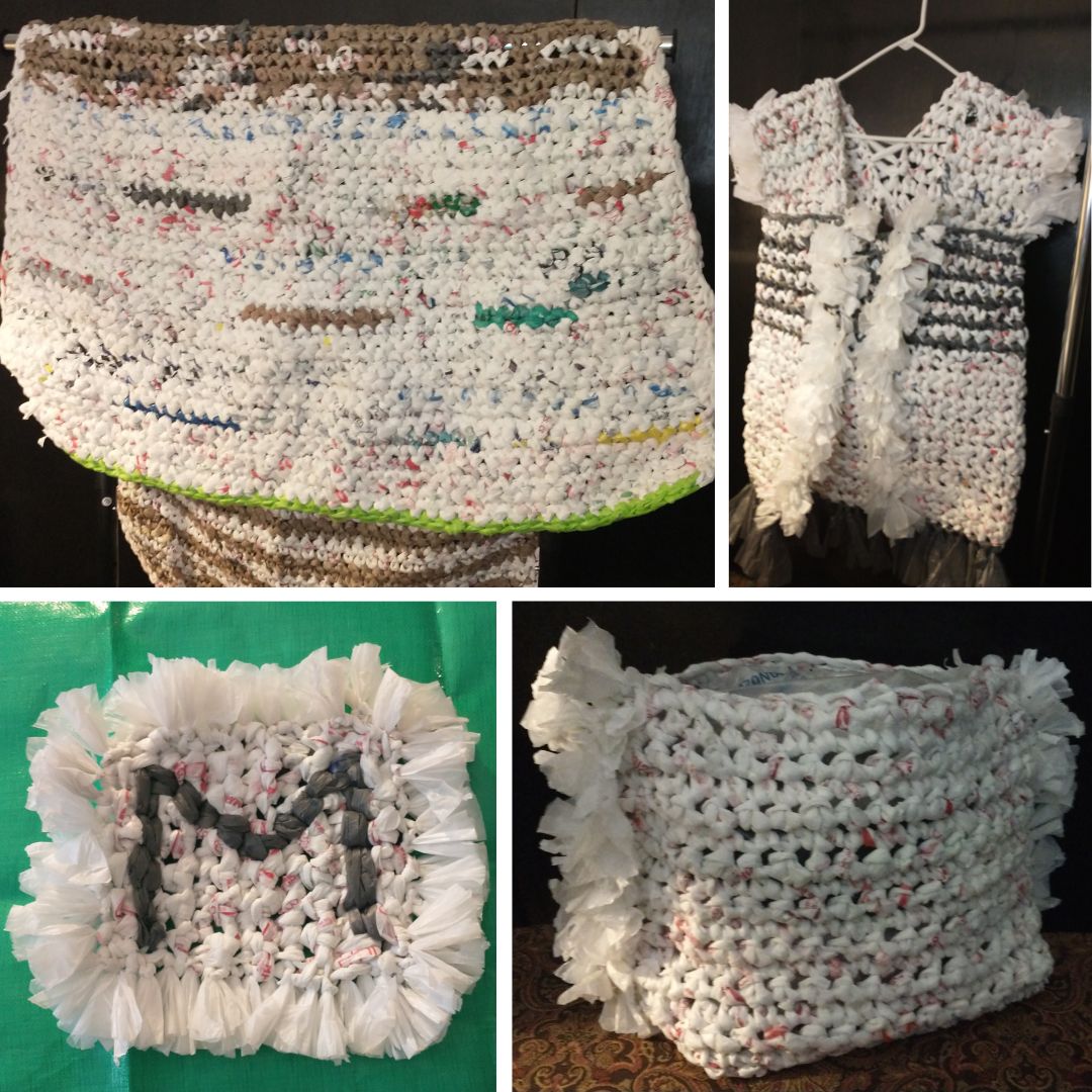 Recycle Art Craft: Crocheting Plastic Bags Chicago Muslims Green Team